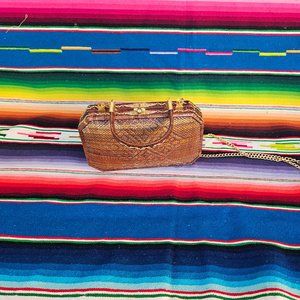 Wicker woven grass bag from Thailand